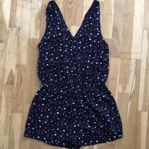 Shorts romper with pockets